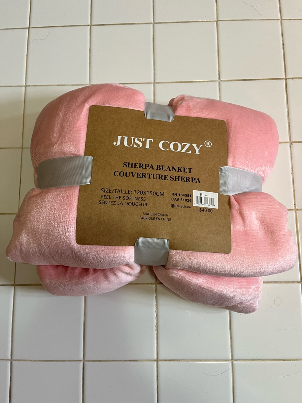 Just Cozy Pink Sherpa Blanket - Plush Throw